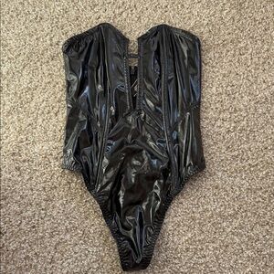 Victoria's Secret Shiny Black Bodysuit